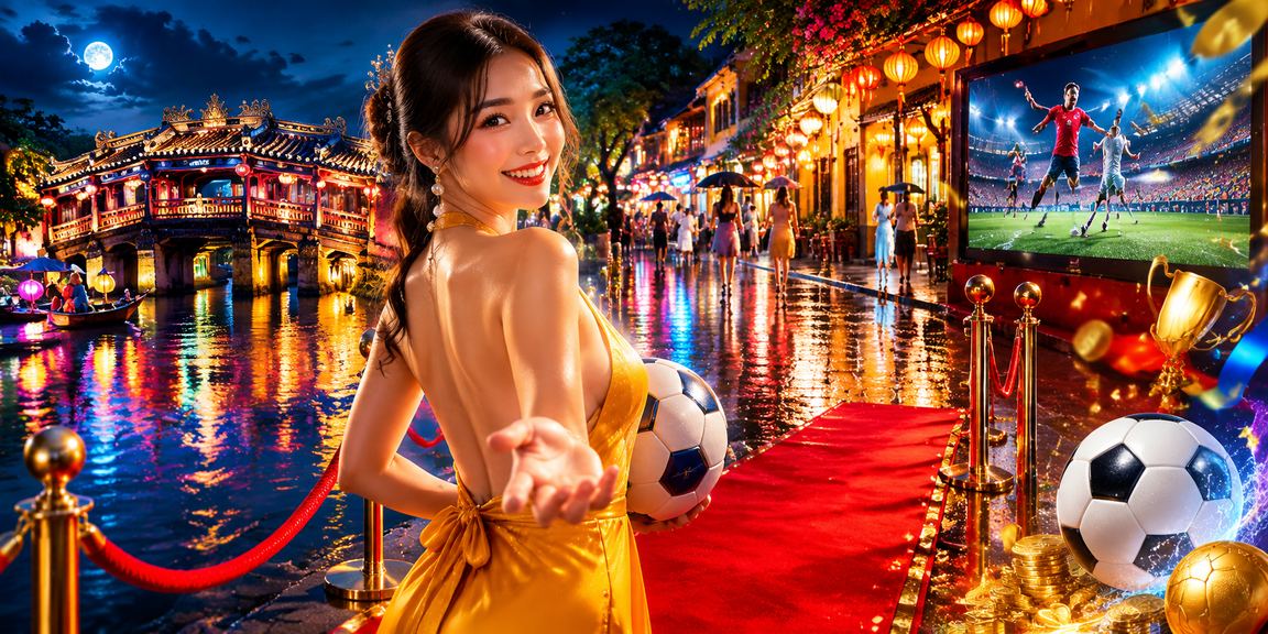 Người chơi tại chợ đêm Hội An xem kèo bóng đá và đặt cược thể thao trên điện thoại